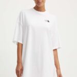 Thinorth Face rochie W S/S Esintial Tee Dress culoarea alb, ini, oversizeinF0Ainin41