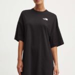 Thinorth Face rochie W S/S Esintial Oversize Tee Dress culoareinegru, ini, oversizeinF0AinFJK31