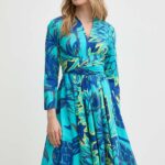 MAX&Co. rochie in bumbac culoarea turcoaz, ini, evaza??i, 2416221154200 2416220000000