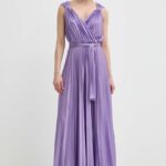 MAX&Co. rochie culoarea violet, maxi, evaza??i, 2416621074200 2416620000000