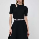 Karl Lagerfeld rochie culoareinegru, ini, evazati
