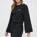 Karl Lagerfeld rochie in bumbac culoareinegru, ini, evazati