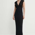 Gestuz rochie culoareinegru, maxi, mulata, 10909076