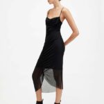 AllSints rochie ULLA culoareinegru, midi, mulata