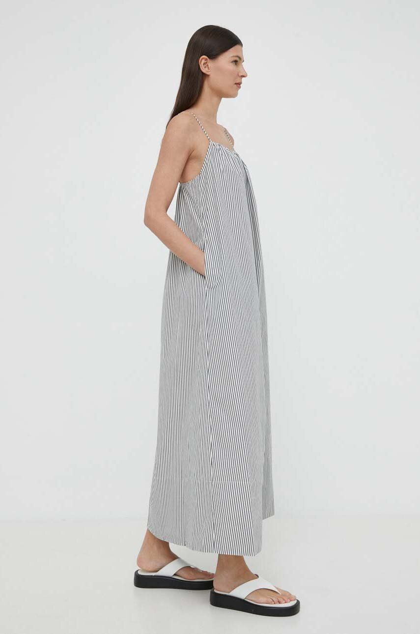 SS24-SUD28G-59X_F1 By Maine Birger rochie in bumbac culoarea albastru main, maxi, evazati - imagine 1
