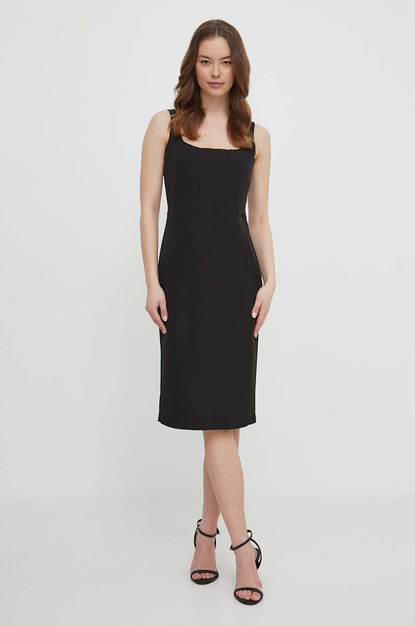 SS24-SUD2B6-99X_F1 Artiti rochie culoareinegru, midi, mulata - imagine 1