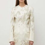Remin rochie culoarea bej, ini, evazati