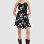 AllSints rochie ERitinA DRESS culoareinegru, ini, evazati, W004DA