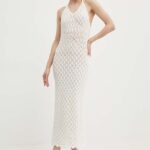 Superdry rochie culoarea bej, maxi, mulata, W8011736A-8ML