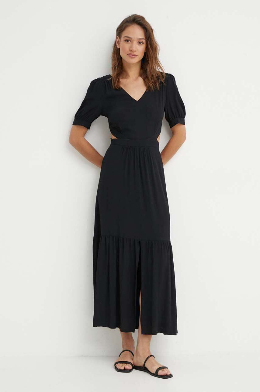 SS24-SUD2I3-99X_F1 La Petite Fin??aise rochie RETARD culoareinegru, maxi, evazati - imagine 1