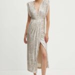 Artiti rochie culoarea bej, maxi, mulata, AA38182