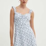 Hollister Co. rochie culoarea alb, ini, evazati, KI359-4173