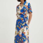 Never Fully Dressed rochie Brookin Dress midi, evazatiinFDDR1337