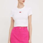 HUGO tricou femei, culoarea alb 50508636