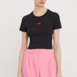 HUGO tricou femei, culoarea negru 50508636