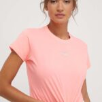 Dkny tricou din bumbac femei, culoarea roz