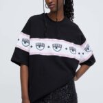 Chiara Ferragni tricou din bumbac femei, culoarea negru