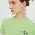 Chiara Ferragni tricou din bumbac femei, culoarea verde
