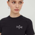 Chiara Ferragni tricou din bumbac femei, culoarea negru