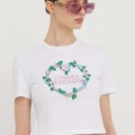 Chiara Ferragni tricou din bumbac femei, culoarea alb
