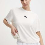 adidas tricou femei, culoarea bej, IQ4832
