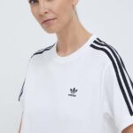 adidas Originals tricou 3-Stripes Tee de dama, culoare alb IR8051