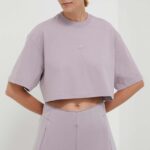 adidas tricou din bumbac femei, culoarea violet IR8867