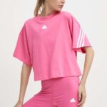 adidas tricou din bumbac femei, culoarea roz, IS3620