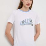 Marella tricou din bumbac femei, culoarea alb 2413970000000