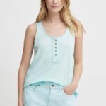 Pepe Jeans top din bumbac KITTY culoarea turcoaz, PL505831