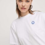 HUGO Blue tricou din bumbac femei, culoarea alb 50518139