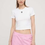HUGO tricou femei, culoarea alb, 50512000