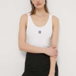 HUGO top femei, culoarea alb, 50514489