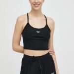 Roxy top de yoga Rise & Vibe culoarea negru, ERJKT04116