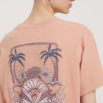 Roxy tricou din bumbac femei, culoarea portocaliu ERJZT05685