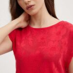 United Colors of Benetton top femei, culoarea rosu