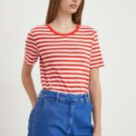 United Colors of Benetton tricou din bumbac femei, culoarea rosu