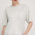 Volcom tricou din bumbac femei, culoarea verde