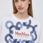 Max Mara Leisure tricou din bumbac femei, culoarea alb 2416970000000
