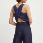 Sisley top de in culoarea albastru marin