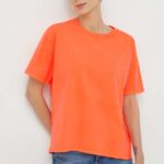 American Vintage tricou din bumbac femei, culoarea portocaliu