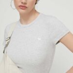Abercrombie & Fitch tricou femei, culoarea gri