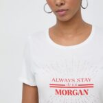 Morgan tricou femei, culoarea alb