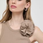Marella top femei, culoarea bej 2413940000000