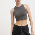 adidas Originals top femei, culoarea gri, IU2709
