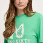 Miss Sixty tricou din amestec de matase SJ3520 S/S T-SHIRT culoarea verde, 6L2SJ3520000