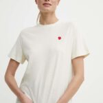 Fjallraven tricou Hemp Blend T-shirt femei, culoarea bej, F14600163