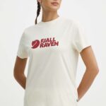 Fjallraven tricou Fj??llr??ven Logo Tee femei, culoarea bej, F87146