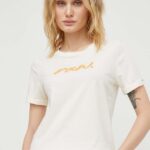 G-Star Raw tricou din bumbac femei, culoarea bej
