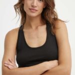 Tommy Jeans top lounge 2-pack culoarea negru, UW0UW05014